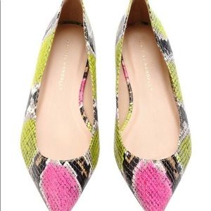 Like new women’s snakeskin ballet point flat multicolor Loeffler Randall